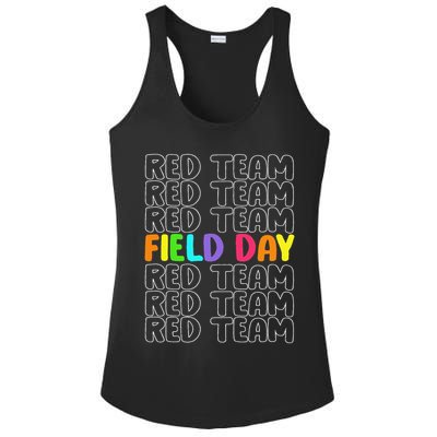 Red Team Let The Games Begin 2025 Field Day Spirit Squad Ladies PosiCharge Competitor Racerback Tank