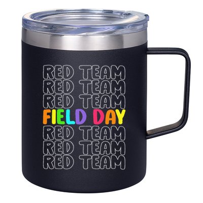 Red Team Let The Games Begin 2025 Field Day Spirit Squad 12oz Stainless Steel Coffee Mug