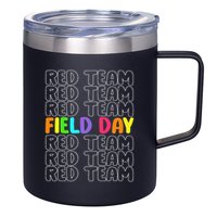 Red Team Let The Games Begin 2025 Field Day Spirit Squad 12oz Stainless Steel Coffee Mug