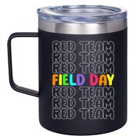 Red Team Let The Games Begin 2025 Field Day Spirit Squad 12oz Stainless Steel Coffee Mug