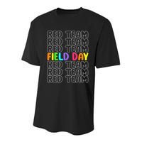 Red Team Let The Games Begin 2025 Field Day Spirit Squad Youth Performance Sprint T-Shirt