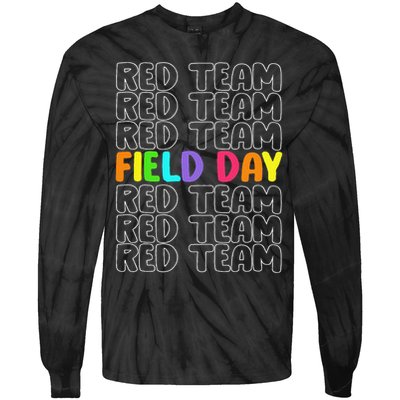 Red Team Let The Games Begin 2025 Field Day Spirit Squad Tie-Dye Long Sleeve Shirt