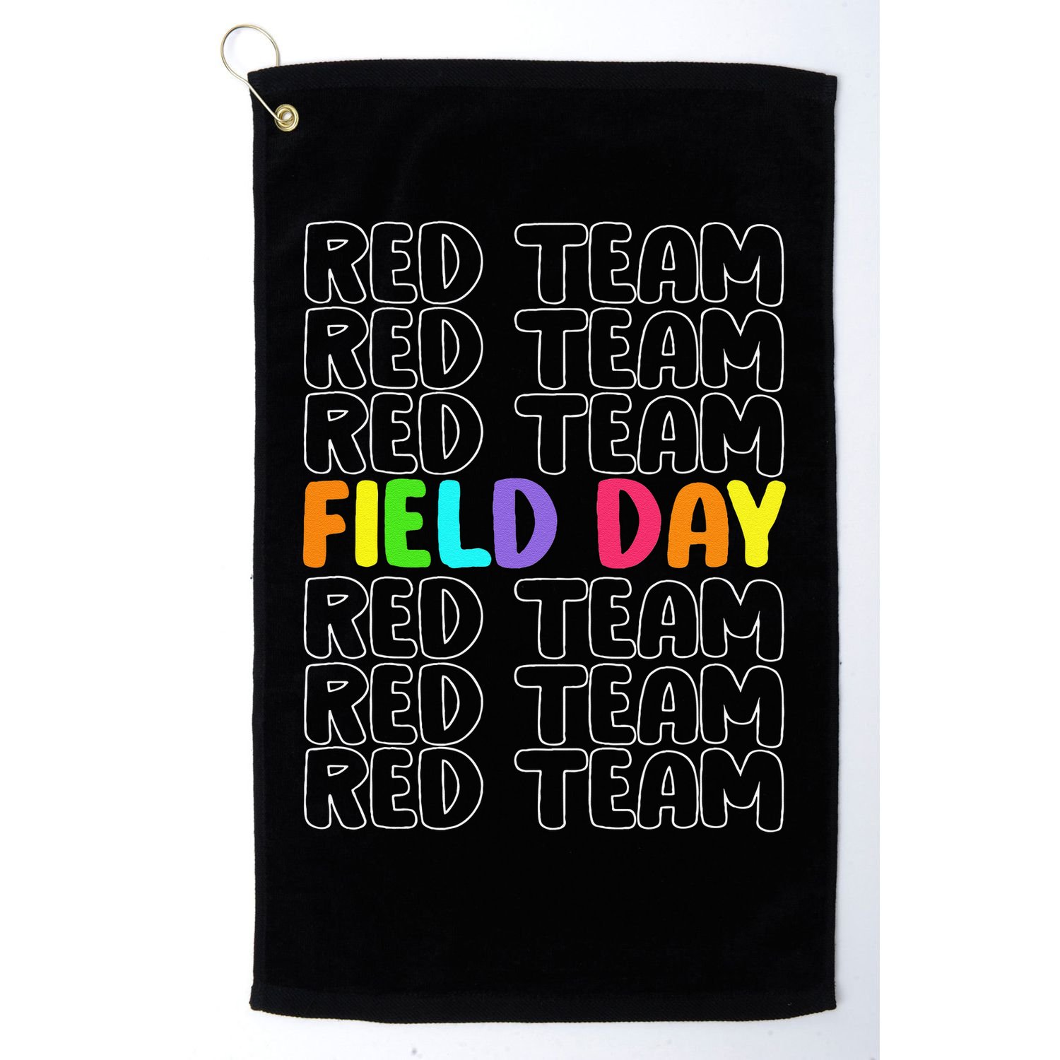 Red Team Let The Games Begin 2025 Field Day Spirit Squad Golf Towel
