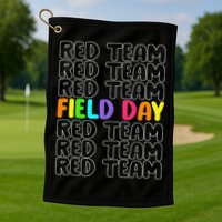 Red Team Let The Games Begin 2025 Field Day Spirit Squad Golf Towel