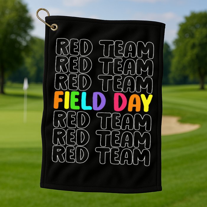 Red Team Let The Games Begin 2025 Field Day Spirit Squad Golf Towel