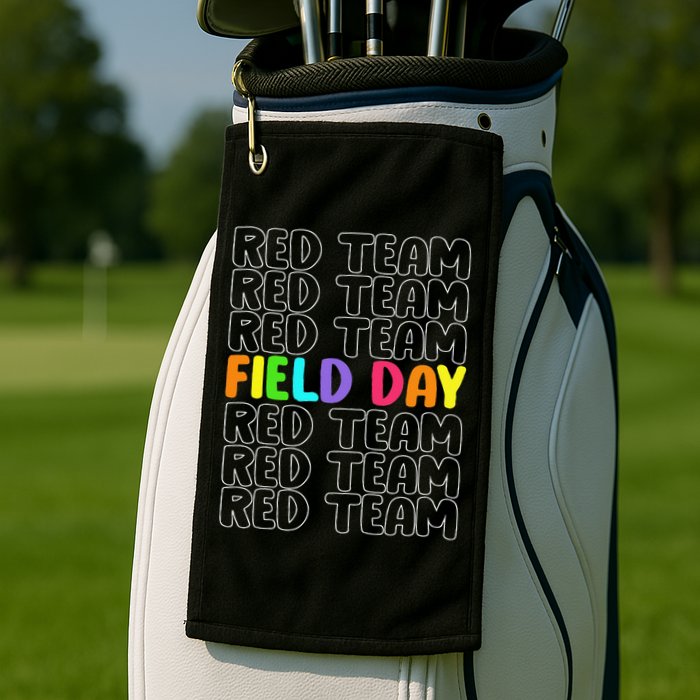 Red Team Let The Games Begin 2025 Field Day Spirit Squad Golf Towel