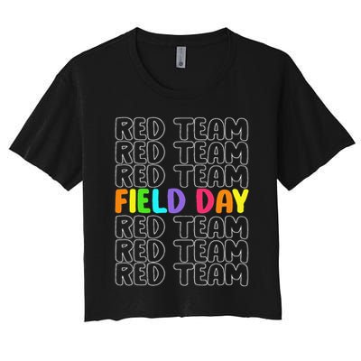 Red Team Let The Games Begin 2025 Field Day Spirit Squad Crop Top