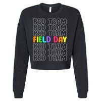 Red Team Let The Games Begin 2025 Field Day Spirit Squad Cropped Pullover Crew