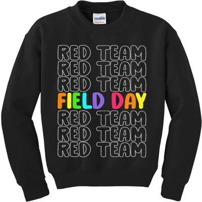 Red Team Let The Games Begin 2025 Field Day Spirit Squad Kids Sweatshirt