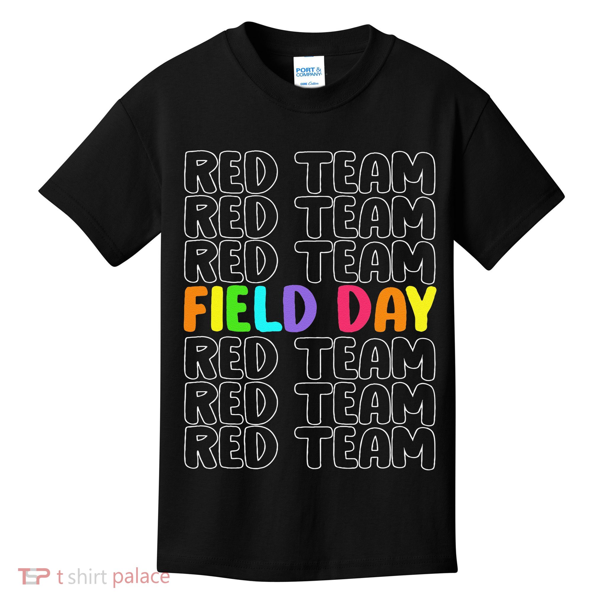 Red Team Let The Games Begin 2025 Field Day Spirit Squad Kids T-Shirt