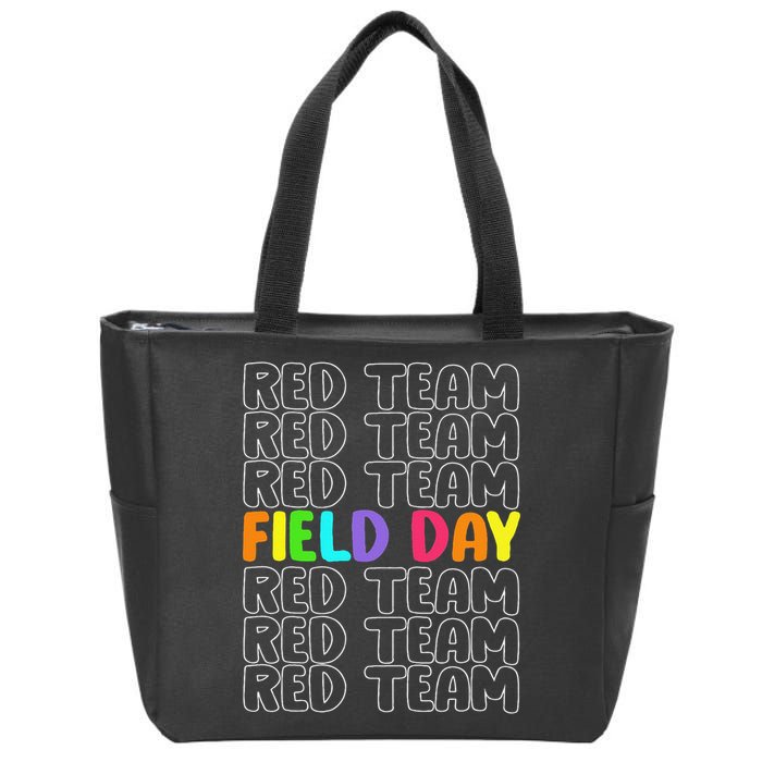 Red Team Let The Games Begin 2025 Field Day Spirit Squad Zip Tote Bag