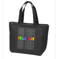 Red Team Let The Games Begin 2025 Field Day Spirit Squad Zip Tote Bag