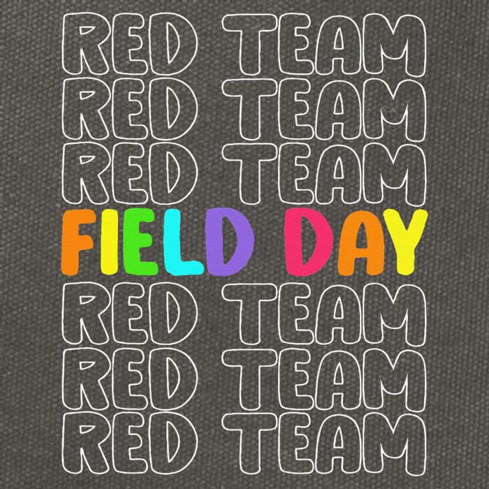 Red Team Let The Games Begin 2025 Field Day Spirit Squad Cotton Canvas Backpack