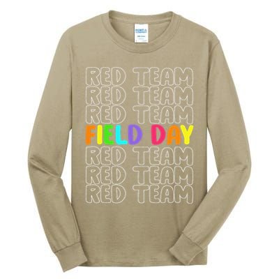 Red Team Let The Games Begin 2025 Field Day Spirit Squad Tall Long Sleeve T-Shirt