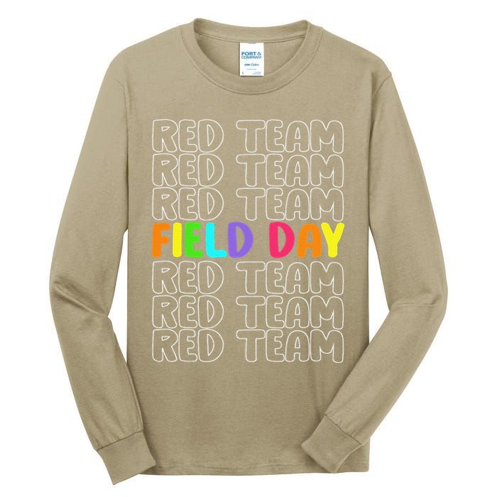 Red Team Let The Games Begin 2025 Field Day Spirit Squad Tall Long Sleeve T-Shirt