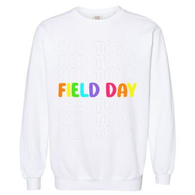 Red Team Let The Games Begin 2025 Field Day Spirit Squad Garment-Dyed Sweatshirt