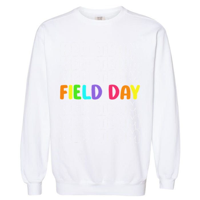 Red Team Let The Games Begin 2025 Field Day Spirit Squad Garment-Dyed Sweatshirt