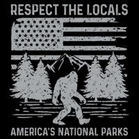 Respect The Locals Bigfoot National Park Bigfoot Doggie Tank