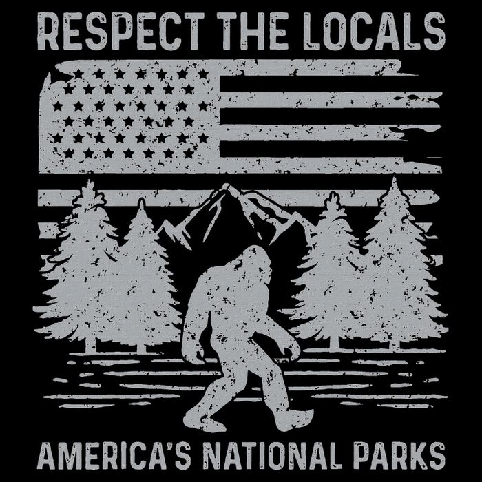 Respect The Locals Bigfoot National Park Bigfoot Doggie Tank