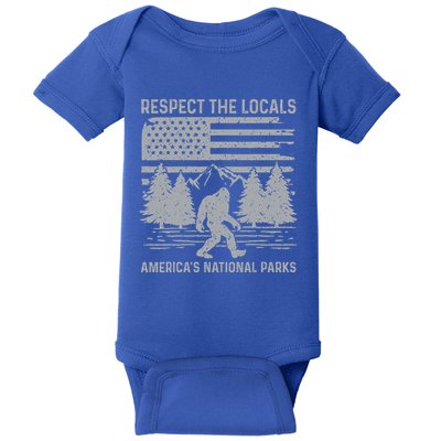 Respect The Locals Bigfoot National Park Bigfoot Baby Bodysuit