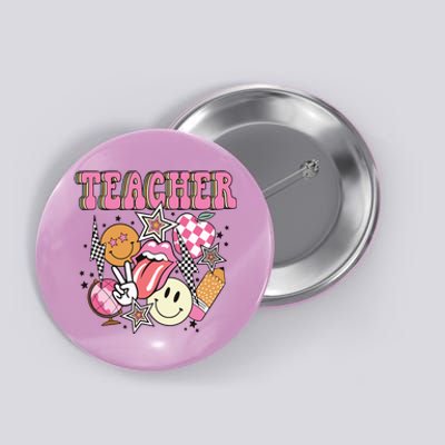 Retro Teacher Life Teacher Appreciation Button