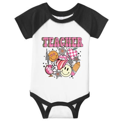 Retro Teacher Life Teacher Appreciation Infant Baby Jersey Bodysuit