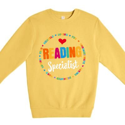 Reading Teacher Literacy Coach Principal Reading Specialist Cool Gift Premium Crewneck Sweatshirt