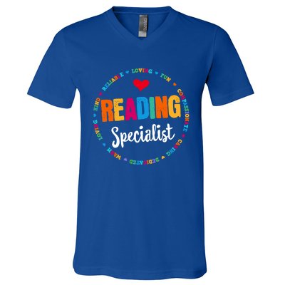 Reading Teacher Literacy Coach Principal Reading Specialist Cool Gift V-Neck T-Shirt