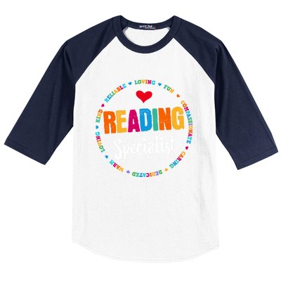 Reading Teacher Literacy Coach Principal Reading Specialist Cool Gift Baseball Sleeve Shirt