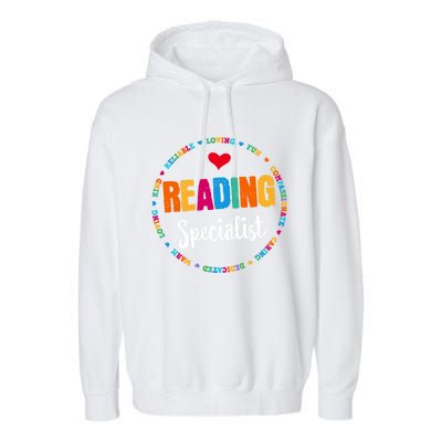 Reading Teacher Literacy Coach Principal Reading Specialist Cool Gift Garment-Dyed Fleece Hoodie