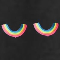 Rainbow Titties Lgbt Queer 25L Jumbo Tote