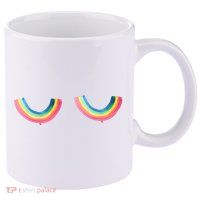 Rainbow Titties Lgbt Queer 11oz C Handle Ceramic Mug