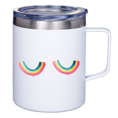 Rainbow Titties Lgbt Queer 12oz Stainless Steel Coffee Mug