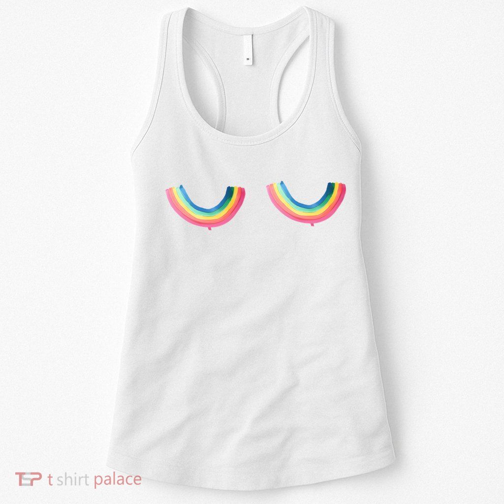 Rainbow Titties Lgbt Queer Womens Tank Top