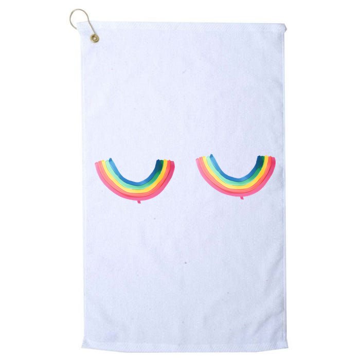 Rainbow Titties Lgbt Queer Golf Towel