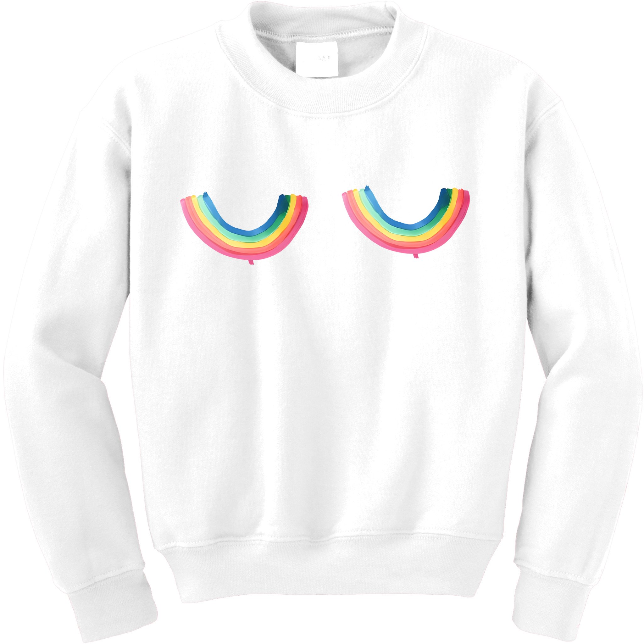Rainbow Titties Lgbt Queer Kids Sweatshirt