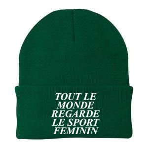 Retro Tout Le Monde Regarde Le Sport Feminin Women Apparel Knit Cap Winter Beanie