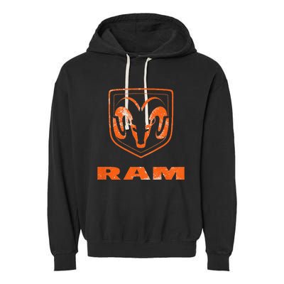 R.A.M Trucks Logo Distressed Garment-Dyed Fleece Hoodie