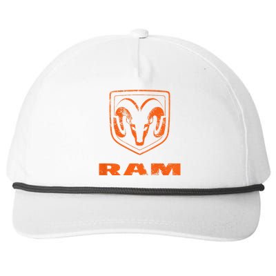 R.A.M Trucks Logo Distressed Snapback Five-Panel Rope Hat