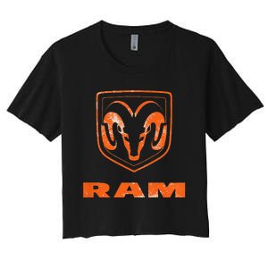 R.A.M Trucks Logo Distressed Women's Crop Top Tee