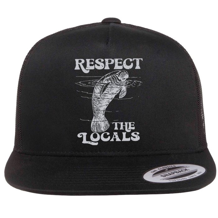 Respect The Locals Flat Bill Trucker Hat