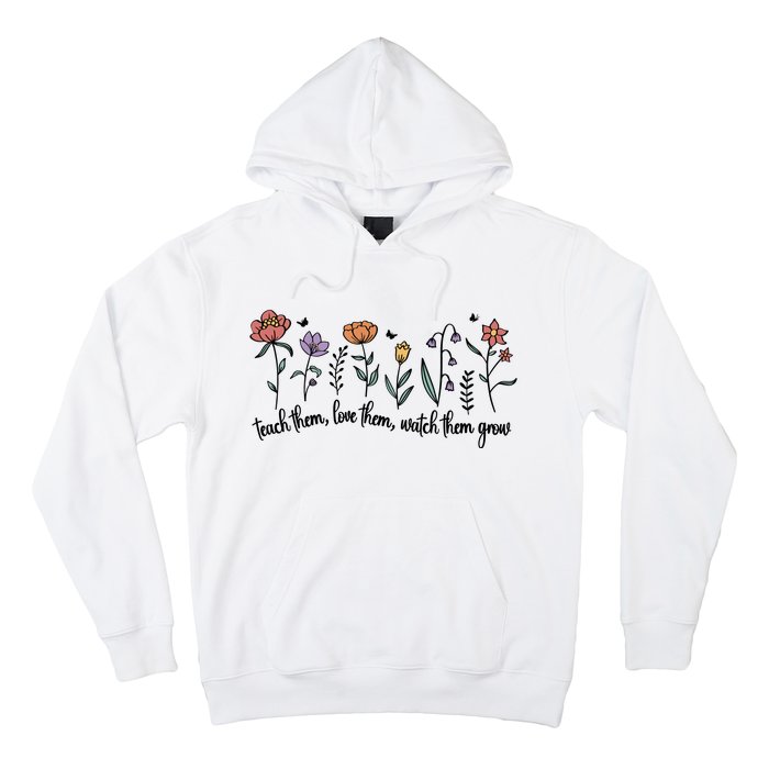 Retro Teacher Life , Floral Flower Hoodie