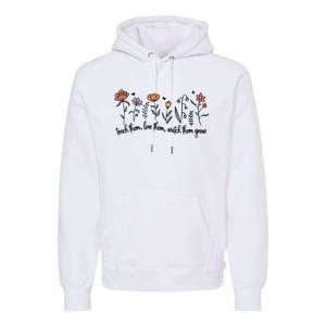 Retro Teacher Life , Floral Flower Premium Hoodie