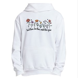 Retro Teacher Life , Floral Flower Urban Pullover Hoodie