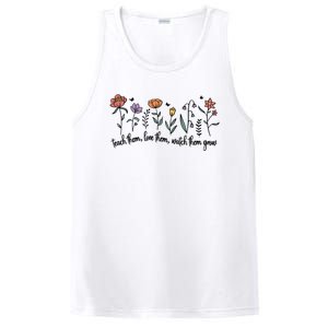 Retro Teacher Life , Floral Flower PosiCharge Competitor Tank