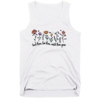 Retro Teacher Life , Floral Flower Tank Top