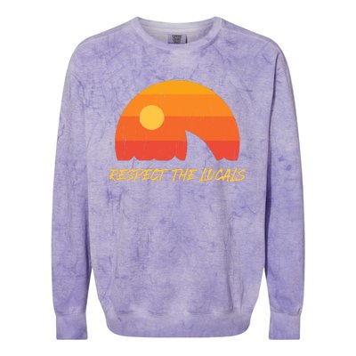 Respect The Locals ✅ Shark Week Colorblast Crewneck Sweatshirt