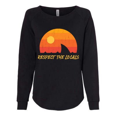 Respect The Locals ✅ Shark Week Womens California Wash Sweatshirt