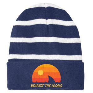 Respect The Locals ✅ Shark Week Striped Beanie with Solid Band