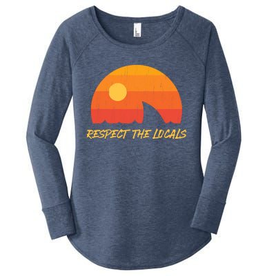 Respect The Locals ✅ Shark Week Women's Perfect Tri Tunic Long Sleeve Shirt